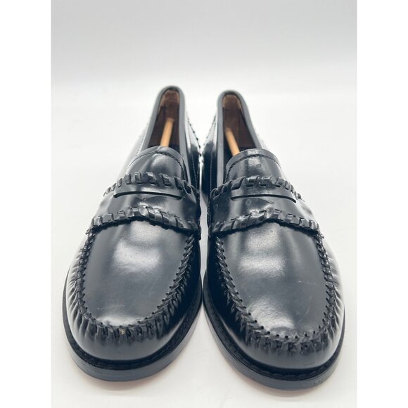 G.H. Bass Womens Weejuns Black Leather Loafers Size 6M Classic Moc Toe Slip-On S - Picture 2 of 12